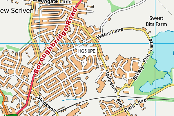HG5 0PE map - OS VectorMap District (Ordnance Survey) HG5 0PE map - OS VectorMap District (Ordnance Survey)