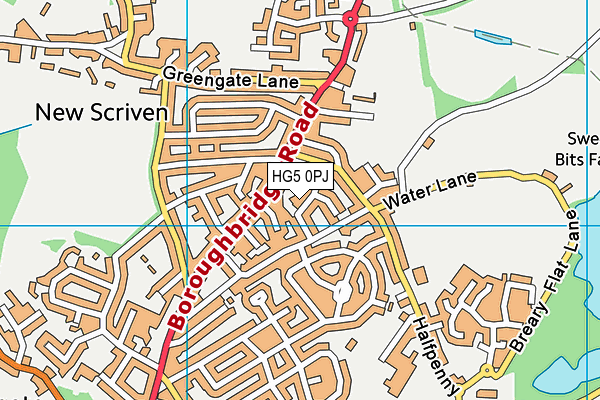 HG5 0PJ map - OS VectorMap District (Ordnance Survey) HG5 0PJ map - OS VectorMap District (Ordnance Survey)