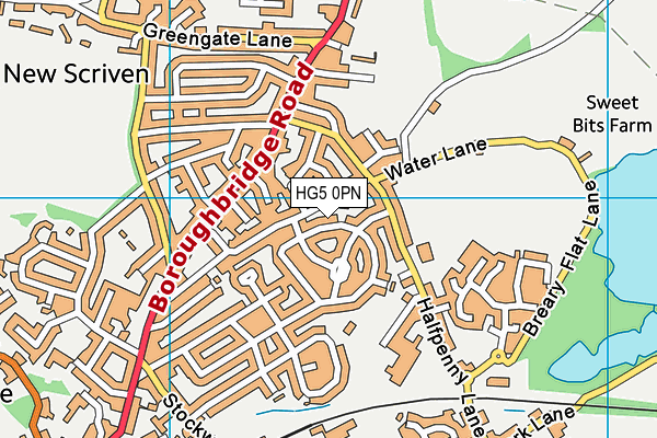 HG5 0PN map - OS VectorMap District (Ordnance Survey) HG5 0PN map - OS VectorMap District (Ordnance Survey)