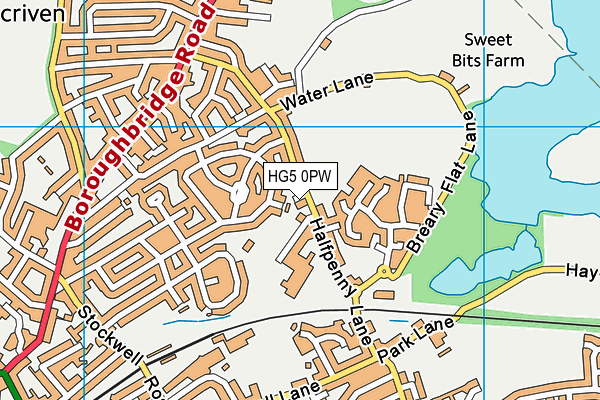 HG5 0PW map - OS VectorMap District (Ordnance Survey) HG5 0PW map - OS VectorMap District (Ordnance Survey)
