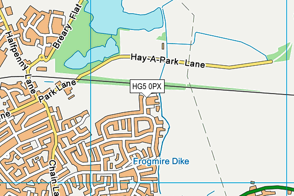 HG5 0PX map - OS VectorMap District (Ordnance Survey)