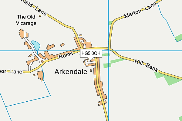 HG5 0QH map - OS VectorMap District (Ordnance Survey) HG5 0QH map - OS VectorMap District (Ordnance Survey)