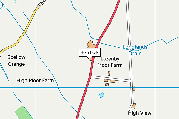 HG5 0QN map - OS VectorMap District (Ordnance Survey) HG5 0QN map - OS VectorMap District (Ordnance Survey)