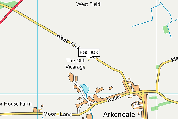 HG5 0QR map - OS VectorMap District (Ordnance Survey) HG5 0QR map - OS VectorMap District (Ordnance Survey)