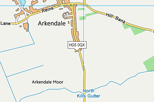 HG5 0QX map - OS VectorMap District (Ordnance Survey) HG5 0QX map - OS VectorMap District (Ordnance Survey)