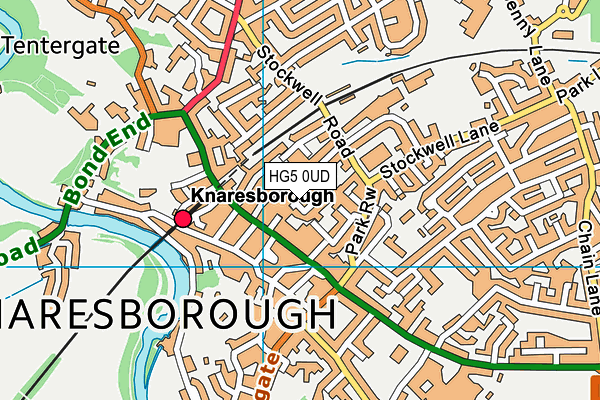 HG5 0UD map - OS VectorMap District (Ordnance Survey)