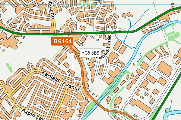 HG5 8BS map - OS VectorMap District (Ordnance Survey)