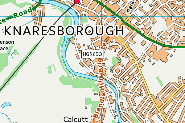 HG5 8DQ map - OS VectorMap District (Ordnance Survey)