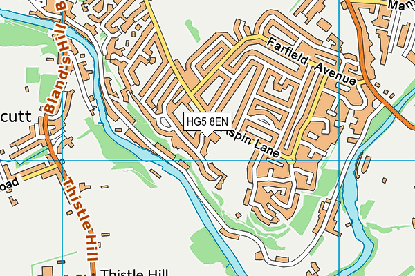 HG5 8EN map - OS VectorMap District (Ordnance Survey) HG5 8EN map - OS VectorMap District (Ordnance Survey)