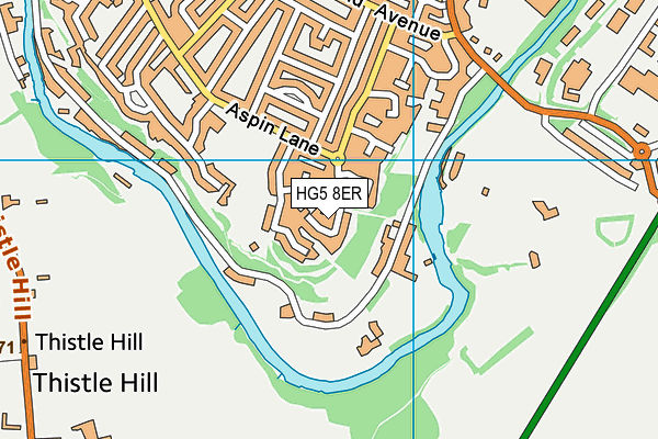 HG5 8ER map - OS VectorMap District (Ordnance Survey)