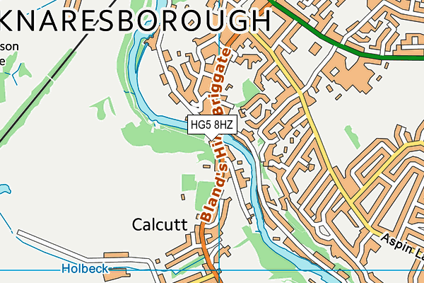 HG5 8HZ map - OS VectorMap District (Ordnance Survey)