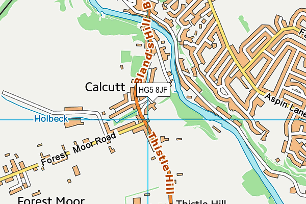 HG5 8JF map - OS VectorMap District (Ordnance Survey) HG5 8JF map - OS VectorMap District (Ordnance Survey)