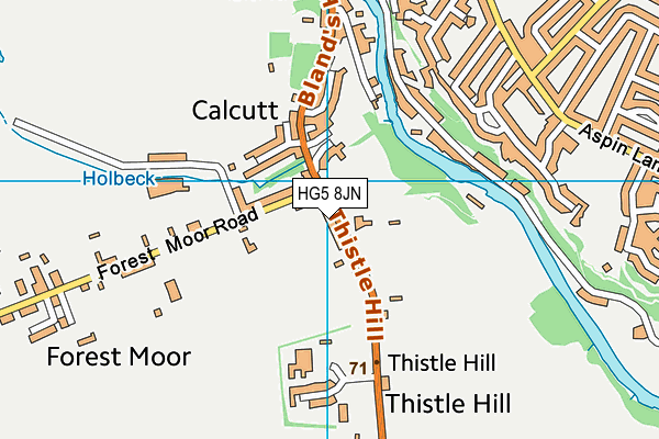 HG5 8JN map - OS VectorMap District (Ordnance Survey)