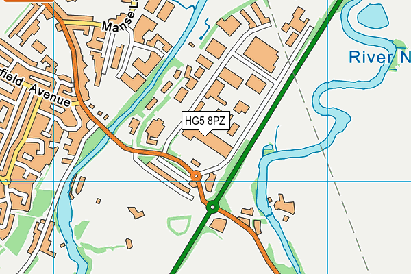 HG5 8PZ map - OS VectorMap District (Ordnance Survey) HG5 8PZ map - OS VectorMap District (Ordnance Survey)