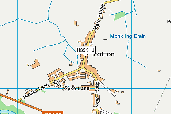 HG5 9HU map - OS VectorMap District (Ordnance Survey)