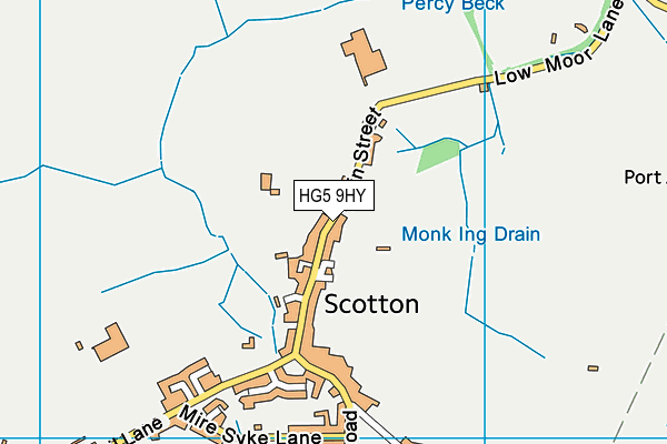 HG5 9HY map - OS VectorMap District (Ordnance Survey)