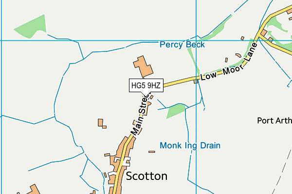 HG5 9HZ map - OS VectorMap District (Ordnance Survey)