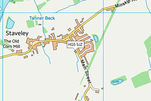 HG5 9JZ map - OS VectorMap District (Ordnance Survey) HG5 9JZ map - OS VectorMap District (Ordnance Survey)