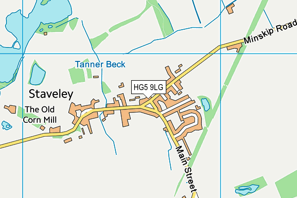 HG5 9LG map - OS VectorMap District (Ordnance Survey) HG5 9LG map - OS VectorMap District (Ordnance Survey)