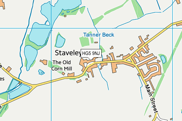 HG5 9NJ map - OS VectorMap District (Ordnance Survey)