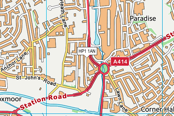 HP1 1AN map - OS VectorMap District (Ordnance Survey)