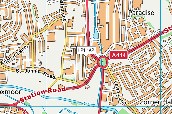 HP1 1AP map - OS VectorMap District (Ordnance Survey)