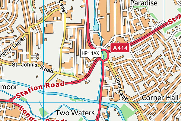 HP1 1AX map - OS VectorMap District (Ordnance Survey)