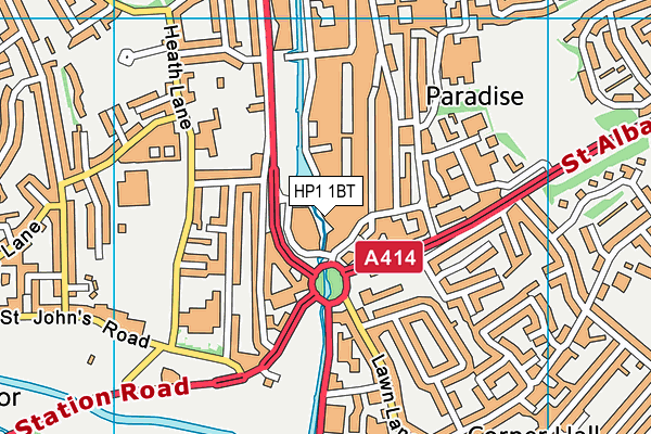 HP1 1BT map - OS VectorMap District (Ordnance Survey)