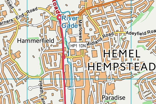 HP1 1DN map - OS VectorMap District (Ordnance Survey) HP1 1DN map - OS VectorMap District (Ordnance Survey)