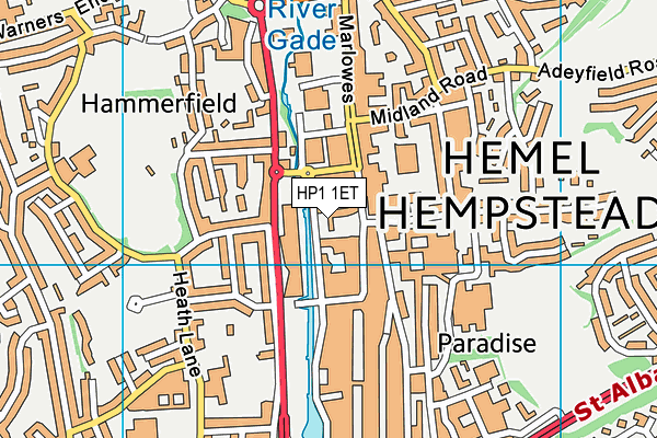HP1 1ET map - OS VectorMap District (Ordnance Survey) HP1 1ET map - OS VectorMap District (Ordnance Survey)