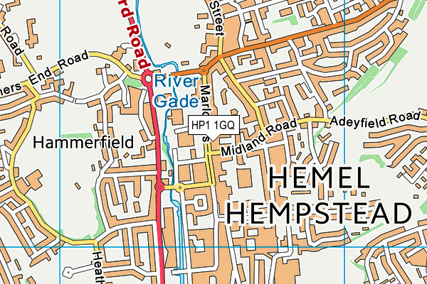 HP1 1GQ map - OS VectorMap District (Ordnance Survey) HP1 1GQ map - OS VectorMap District (Ordnance Survey)