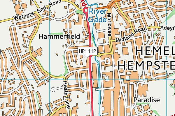 HP1 1HP map - OS VectorMap District (Ordnance Survey)