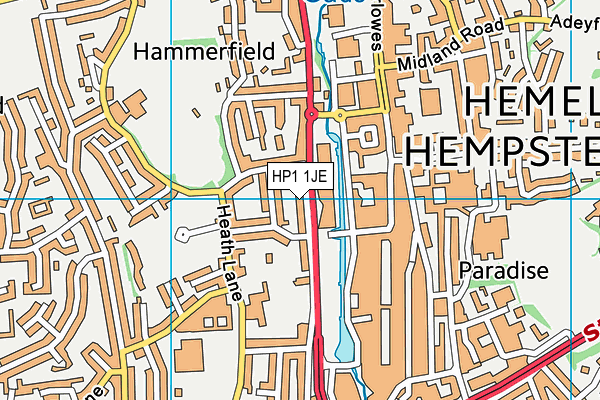 HP1 1JE map - OS VectorMap District (Ordnance Survey) HP1 1JE map - OS VectorMap District (Ordnance Survey)