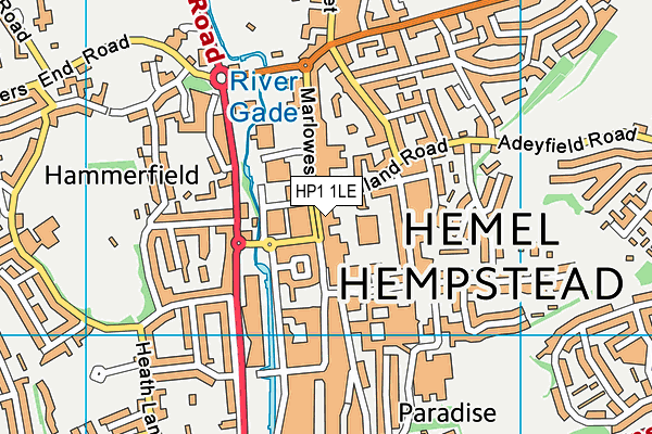 HP1 1LE map - OS VectorMap District (Ordnance Survey) HP1 1LE map - OS VectorMap District (Ordnance Survey)