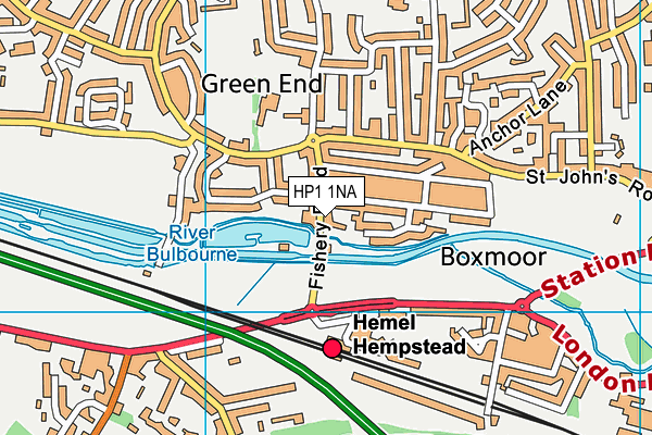HP1 1NA map - OS VectorMap District (Ordnance Survey)