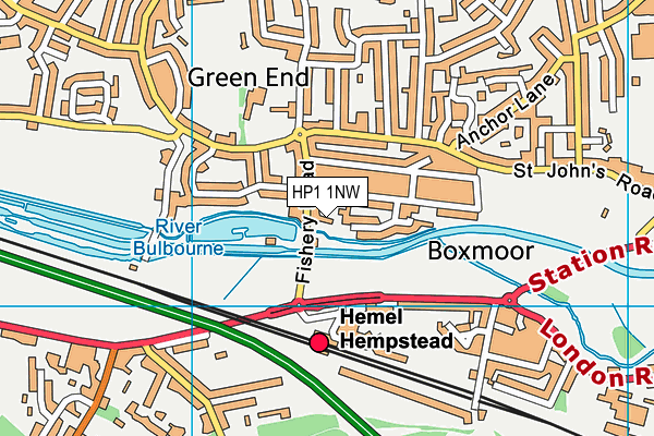 HP1 1NW map - OS VectorMap District (Ordnance Survey) HP1 1NW map - OS VectorMap District (Ordnance Survey)
