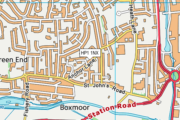 HP1 1NX map - OS VectorMap District (Ordnance Survey) HP1 1NX map - OS VectorMap District (Ordnance Survey)