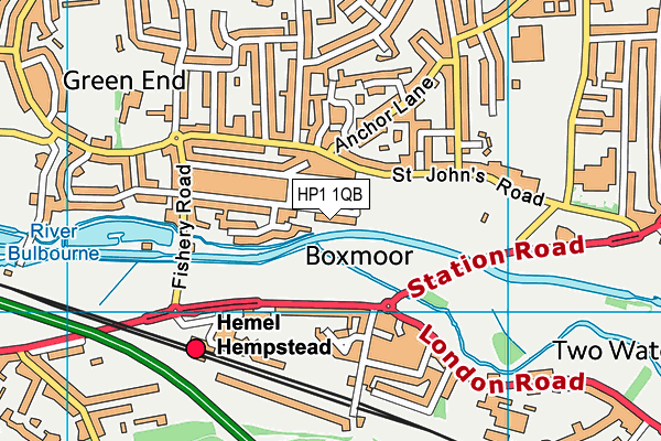 HP1 1QB map - OS VectorMap District (Ordnance Survey)