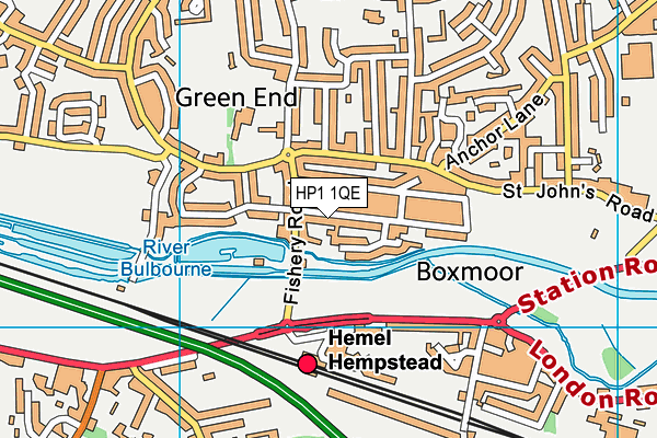 HP1 1QE map - OS VectorMap District (Ordnance Survey)