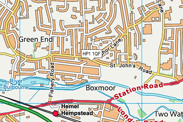 HP1 1QF map - OS VectorMap District (Ordnance Survey)