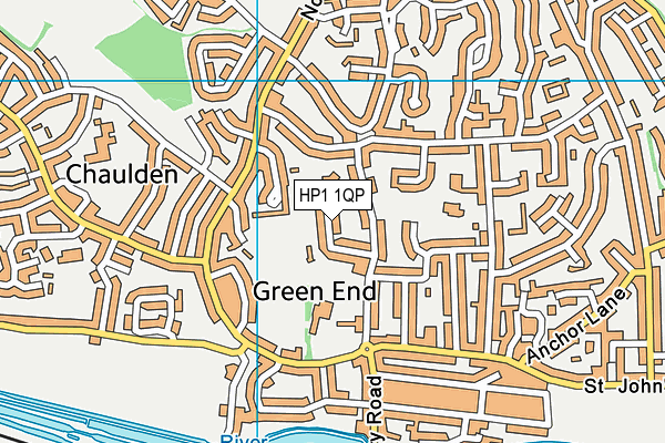 HP1 1QP map - OS VectorMap District (Ordnance Survey)