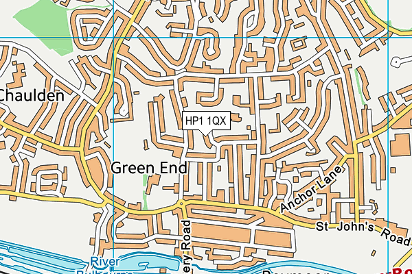 HP1 1QX map - OS VectorMap District (Ordnance Survey) HP1 1QX map - OS VectorMap District (Ordnance Survey)