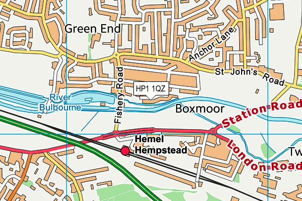 HP1 1QZ map - OS VectorMap District (Ordnance Survey)