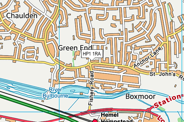 HP1 1RA map - OS VectorMap District (Ordnance Survey)