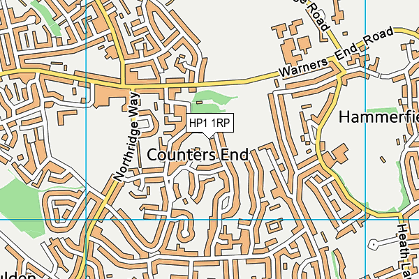 HP1 1RP map - OS VectorMap District (Ordnance Survey)