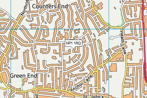 HP1 1RQ map - OS VectorMap District (Ordnance Survey) HP1 1RQ map - OS VectorMap District (Ordnance Survey)