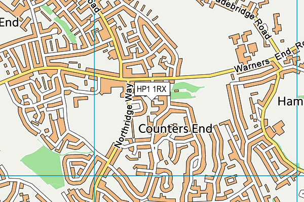 HP1 1RX map - OS VectorMap District (Ordnance Survey) HP1 1RX map - OS VectorMap District (Ordnance Survey)