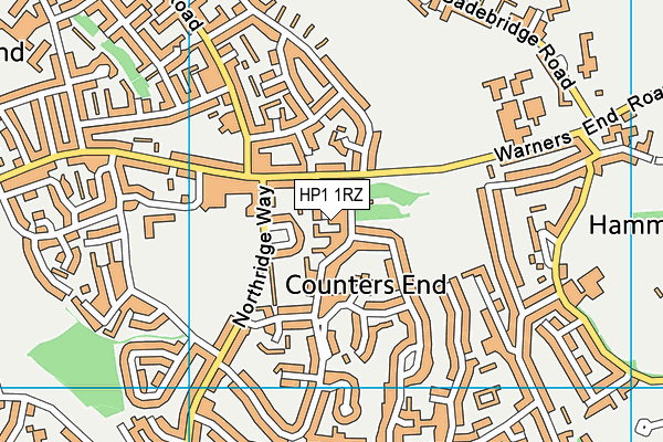 HP1 1RZ map - OS VectorMap District (Ordnance Survey) HP1 1RZ map - OS VectorMap District (Ordnance Survey)