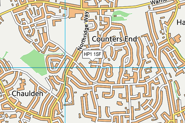 HP1 1SF map - OS VectorMap District (Ordnance Survey)