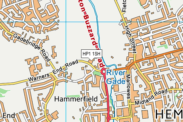 HP1 1SH map - OS VectorMap District (Ordnance Survey)